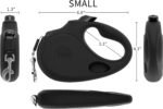 TUG Oval 360° Tangle-Free Retractable Dog Leash with Integrated Waste Bag Dispenser (Small, Black) - Image 3