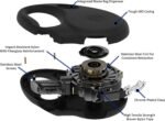 TUG Oval 360° Tangle-Free Retractable Dog Leash with Integrated Waste Bag Dispenser (Small, Black) - Image 4
