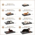 EHEYCIGA Orthopedic Large Dog Bed for Crate, 35"x23" Washable Pet Bed, Grey - Image 3