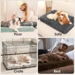 EHEYCIGA Orthopedic Large Dog Bed for Crate, 35"x23" Washable Pet Bed, Grey - Image 6