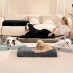 EHEYCIGA Orthopedic Large Dog Bed for Crate, 35"x23" Washable Pet Bed, Grey - Image 9