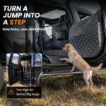 REEVAA Dog Truck Floor Cover with Door Protection, for Back Seat, XL,Black - Image 3