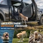 REEVAA Dog Truck Floor Cover with Door Protection, for Back Seat, XL,Black - Image 6