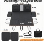 REEVAA Dog Truck Floor Cover with Door Protection, for Back Seat, XL,Black - Image 8