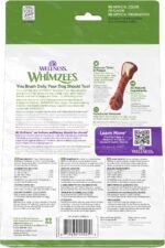 Whimzees Wellness Brushzees Natural Dog Dental Treat, VOHC Accepted Chews, Freshens Breath, Large Size, 12.7 oz Bag, 6 Count - Image 8