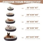 36 inches Soft Touch Fleece Donut Dog Bed for Large Dogs,Dark Grey - Image 4