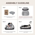 XL Extra Thick Orthopedic Bolster Dog Bed for Large Dogs - Image 7