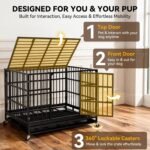Oranland 48-Inch Heavy Duty Dog Crate for Large Dogs - Image 4