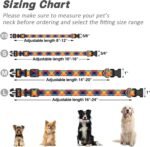 Reflective Adjustable Dog Collar for Medium Dogs, Colorful Tartan,M - Image 7