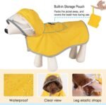Lukovee Dog Raincoat, Waterproof Jacket with Clear Hood & Leash Hole, M - Image 3