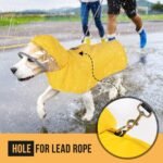 Lukovee Dog Raincoat, Waterproof Jacket with Clear Hood & Leash Hole, M - Image 4