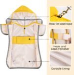 Lukovee Dog Raincoat, Waterproof Jacket with Clear Hood & Leash Hole, M - Image 5