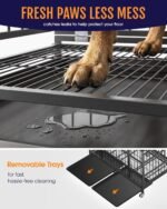 Powools 42 Inch Heavy-Duty Dog Crate Indestructible with Double Door - Image 4