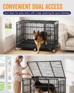 Powools 42 Inch Heavy-Duty Dog Crate Indestructible with Double Door - Image 6