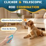 DuDuDog Dog Training Clicker for Training with Retractable Target Stick and Bright Ball, Clear Plastic Handle, Adjustable Length Trainer for Dogs, Puppies, Cats and Pets - Image 3