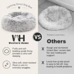 WESTERN HOME WH Calming Soft Round Dog &Cat Bed Small Dog Bed Washable,20" - Image 3