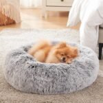 WESTERN HOME WH Calming Soft Round Dog &Cat Bed Small Dog Bed Washable,20" - Image 5