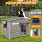Large Outdoor Dog House for Small Medium Dogs, Weatherproof Wooden Kennel - Image 3