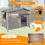 Large Outdoor Dog House for Small Medium Dogs, Weatherproof Wooden Kennel - Image 4