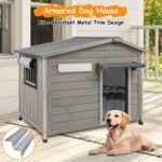Large Outdoor Dog House for Small Medium Dogs, Weatherproof Wooden Kennel - Image 5