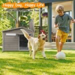 Large Outdoor Dog House for Small Medium Dogs, Weatherproof Wooden Kennel - Image 6