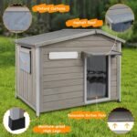 Large Outdoor Dog House for Small Medium Dogs, Weatherproof Wooden Kennel - Image 7