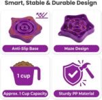 Small Slow Feeder Dog Bowl, Anti-Choking Puzzle Maze for Small Dogs, Slow Down Eating to Prevent Bloat & Improve Digestion, 1 Cup Capacity for Wet or Dry Food, BPA-Free Food Grade PP Material - Image 5