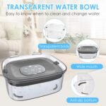 AONKEY 3L No Spill Dog Water Bowl with Slow Drinking Disk(Gray) - Image 4