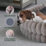 BALANCE Luxury Donut Dog Bed, 43 Inches Round Dog Beds Large Sized Dogs Washable, Orthopedic Calming Dogs Bed for Pets with Anti-Slip Bottom, Oatmeal - Image 6