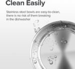 URBUDDIES 2 Pack Hammered Stainless Steel Dog Bowls, 4 Cup, Gray Bottom - Image 6