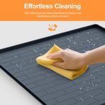 Pee Pad Tray Holder for Dogs,Non-Slip Silicone Dog Puppy Pad Holder,24 x 24 Square Puppy Potty Training Pads,No Spill Raised Lip High Edge,Portable, Leak-Proof Mat Trays for Indoor Floor Protection - Image 4