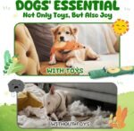 XIUGOAL Tough Dog Toys for Chewers, 2 Pack No Stuffing Squeaky Puppy Toys - Image 7