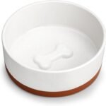 MALACASA Dog Bowls, Ceramic Dog Food and Water Bowls for Medium Size Dogs, 3.5 Cups Capacity Pet Bowl for Medium Dogs (M-3.5 Cups)