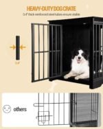 Hzuaneri 44.1" XL Dog Crate Furniture Indoor Dog Kennel with Barn Door - Image 6