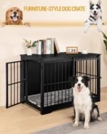 Hzuaneri 44.1" XL Dog Crate Furniture Indoor Dog Kennel with Barn Door - Image 7