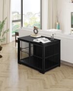 Hzuaneri 44.1" XL Dog Crate Furniture Indoor Dog Kennel with Barn Door - Image 8