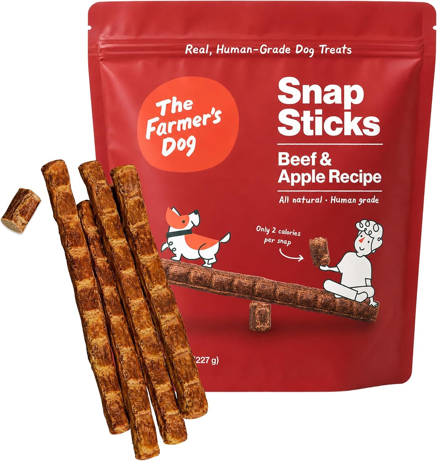 The Farmer’s Dog Snap Sticks, Human Grade Dog Treats, Beef & Apple 8oz The Farmer’s Dog Snap Sticks, Human Grade Dog Treats, Beef & Apple 8oz