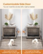 Feandrea 27.2" Dog Crate Furniture, Indoor Dog Kennel Side End Table - Image 4