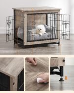 Feandrea 27.2" Dog Crate Furniture, Indoor Dog Kennel Side End Table - Image 8