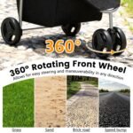 BestPet | 3-Wheel Pet Stroller | Dog and Cat Stroller | Breathable Mesh | Lightweight Travel Carrier | Waterproof & Foldable Design | Storage Basket | Black | for Daily Walks & Outdoor Use - Image 4