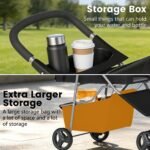 BestPet | 3-Wheel Pet Stroller | Dog and Cat Stroller | Breathable Mesh | Lightweight Travel Carrier | Waterproof & Foldable Design | Storage Basket | Black | for Daily Walks & Outdoor Use - Image 5