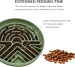Lesipee Slow Feeder Dog Bowl for Large & Small Pets, Anti Choking Puzzle Dog Food Bowl with Non-Slip Base, Interactive Pet Slow Eating, Silicone Cat Feeder for Puppies & Cats(Grey Green) - Image 3