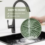 Lesipee Slow Feeder Dog Bowl for Large & Small Pets, Anti Choking Puzzle Dog Food Bowl with Non-Slip Base, Interactive Pet Slow Eating, Silicone Cat Feeder for Puppies & Cats(Grey Green) - Image 4