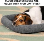 Furhaven Dog Bed for Small Dogs & Indoor Cats, 100% Washable, Sized to Fit Crates - Sherpa Fleece Bolster Crate Pad - Gray, Small - Image 9
