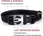 Reflective Dog Collar, Puppy Collar with Buckle Adjustable, Black S - Image 2