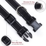 Reflective Dog Collar, Puppy Collar with Buckle Adjustable, Black S - Image 3