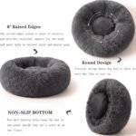 Small Calming Dogs Bed for Small Dogs Anti-Anxiety Machine Washable Fluffy Luxury Anti-Slip Waterproof Mute Base Warming Cozy Soft Pet Puppy Round Bed - Image 4