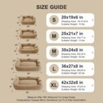 FURTIME Dog Bed Medium Size Dog, Washable Orthopedic Pet Bed with Removable Cover, Rectangle Soft Calming Sleeping Puppy Bed Durable Pet Cuddler with Anti-Slip Bottom, Beige, M Plus (30"x24"x8") - Image 5