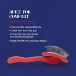 Chris Christensen Big G Dog Slicker Brush for Dogs (Goldendoodles, Labradoodles, Poodles), Groom Like a Professional, Fluff Detangle Style, Saves Time Energy, Coral, Large - Image 4