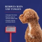 Chris Christensen Big G Dog Slicker Brush for Dogs (Goldendoodles, Labradoodles, Poodles), Groom Like a Professional, Fluff Detangle Style, Saves Time Energy, Coral, Large - Image 5